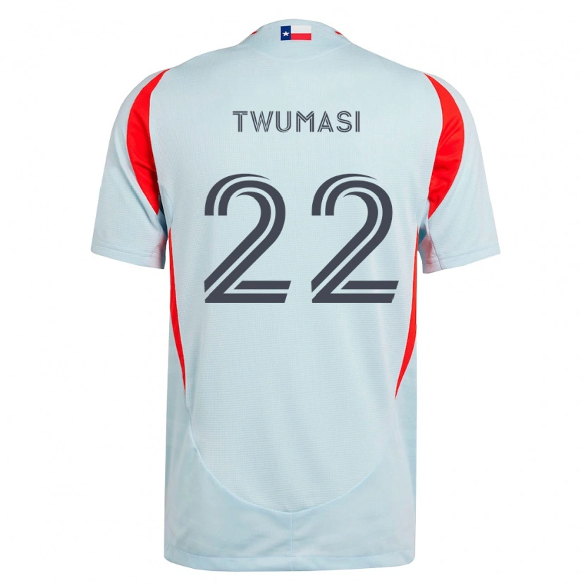 Danxen Hombre Camiseta Ema Twumasi #22 Gris Oscuro Blanco Rojo 2ª Equipación 2026/27 La Camisa