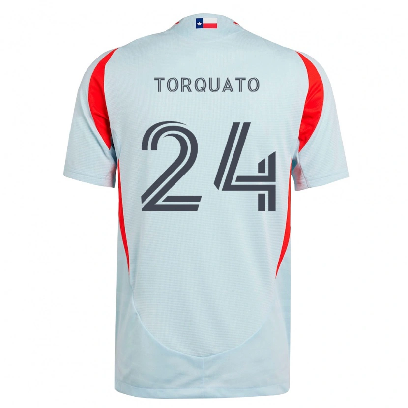 Danxen Hombre Camiseta Joshua Torquato #24 Gris Oscuro Blanco Rojo 2ª Equipación 2026/27 La Camisa