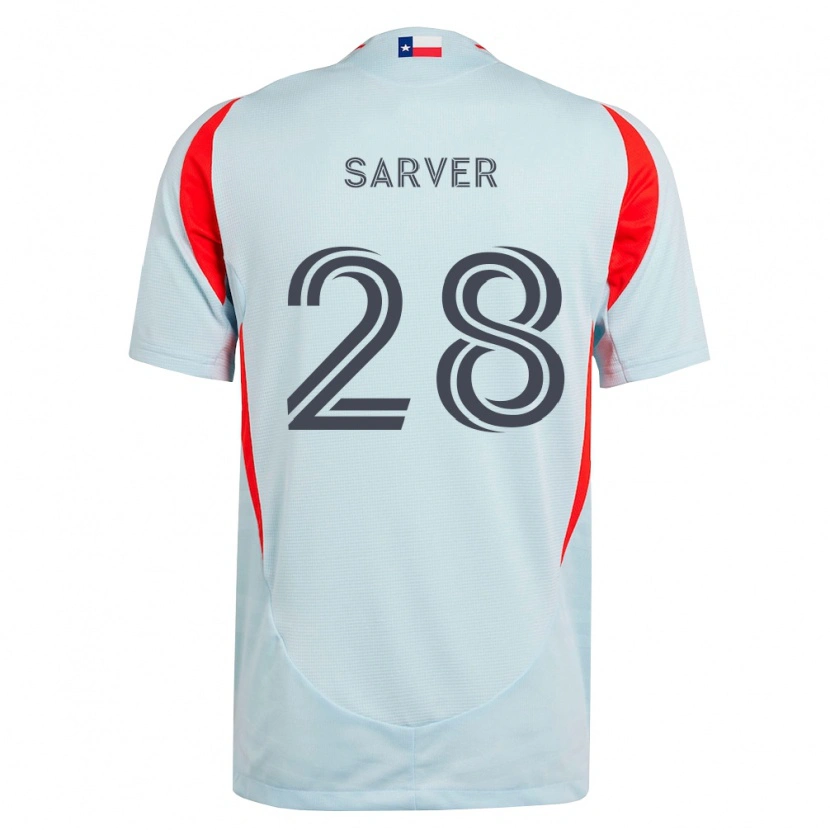 Danxen Hombre Camiseta Sam Sarver #28 Gris Oscuro Blanco Rojo 2ª Equipación 2026/27 La Camisa