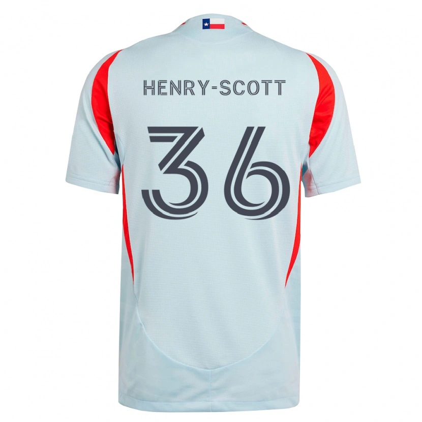 Danxen Hombre Camiseta Malik Henry-Scott #36 Gris Oscuro Blanco Rojo 2ª Equipación 2026/27 La Camisa