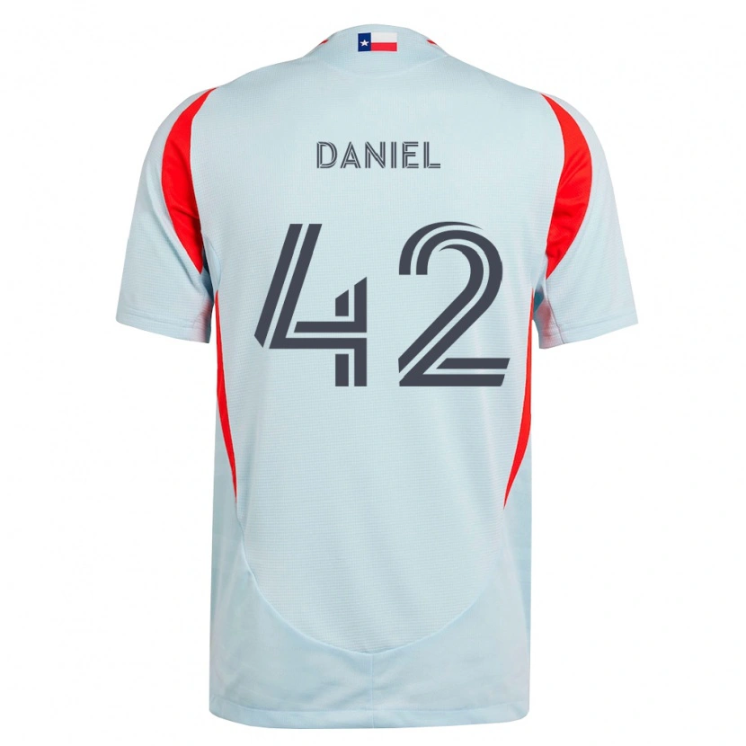 Danxen Hombre Camiseta Daniel De Sousa Britto #42 Gris Oscuro Blanco Rojo 2ª Equipación 2026/27 La Camisa