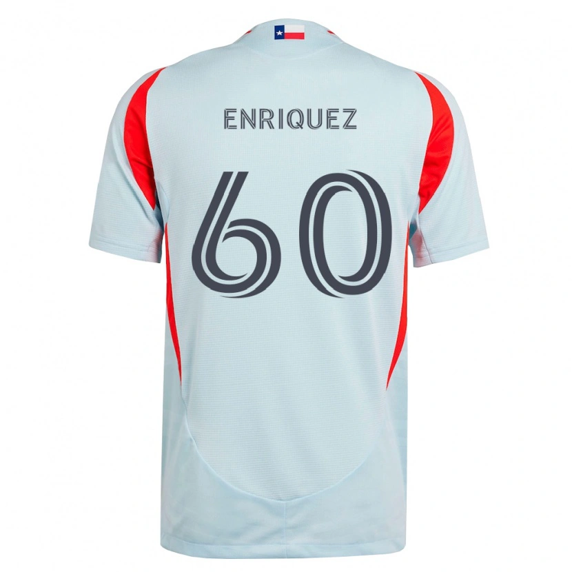 Danxen Hombre Camiseta Fabian Enriquez #60 Gris Oscuro Blanco Rojo 2ª Equipación 2026/27 La Camisa