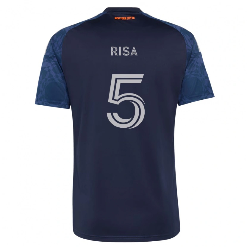 Danxen Hombre Camiseta Birk Risa #5 Azul Profundo Blanco 2ª Equipación 2026/27 La Camisa