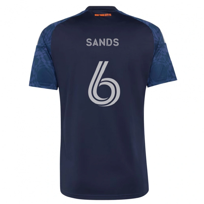 Danxen Hombre Camiseta James Sands #6 Azul Profundo Blanco 2ª Equipación 2026/27 La Camisa
