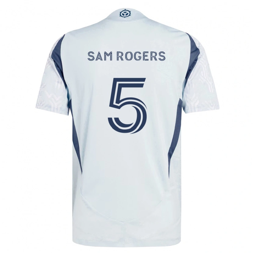 Danxen Hombre Camiseta Sam Rogers #5 Azul Gris Blanco 2ª Equipación 2026/27 La Camisa