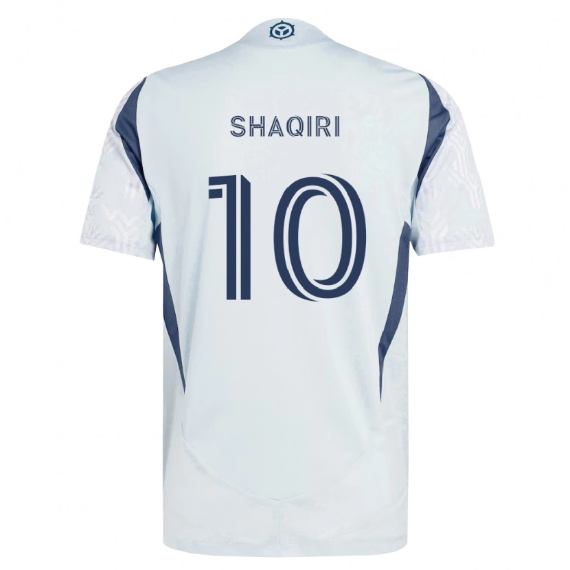 Danxen Hombre Camiseta Xherdan Shaqiri #10 Azul Gris Blanco 2ª Equipación 2026/27 La Camisa