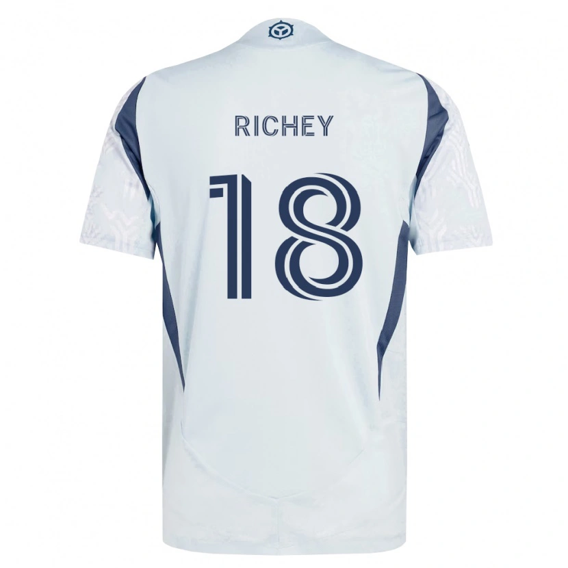 Danxen Hombre Camiseta Spencer Richey #18 Azul Gris Blanco 2ª Equipación 2026/27 La Camisa