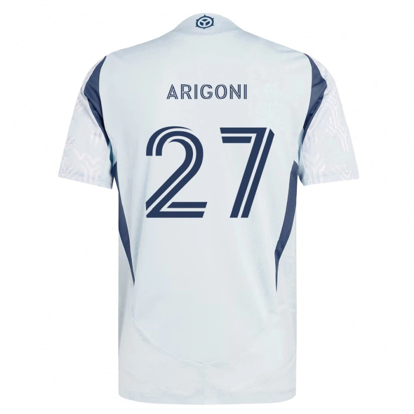 Danxen Hombre Camiseta Allan Arigoni #27 Azul Gris Blanco 2ª Equipación 2026/27 La Camisa