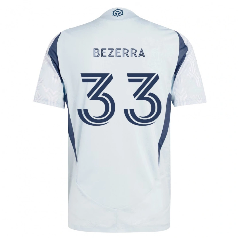 Danxen Hombre Camiseta Victor Bezerra #33 Azul Gris Blanco 2ª Equipación 2026/27 La Camisa