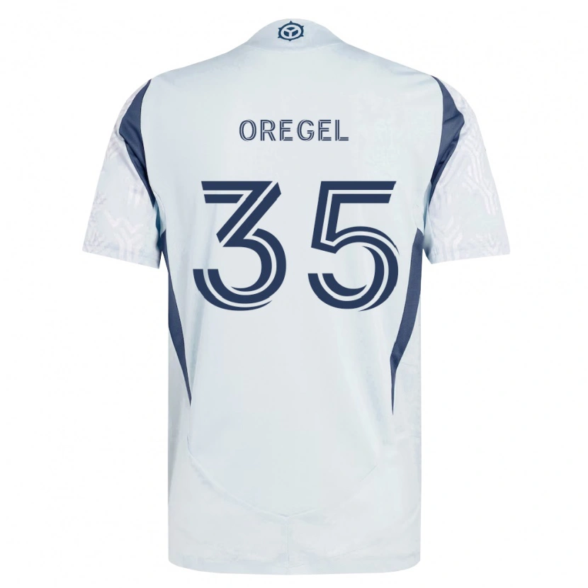 Danxen Hombre Camiseta Sergio Oregel #35 Azul Gris Blanco 2ª Equipación 2026/27 La Camisa