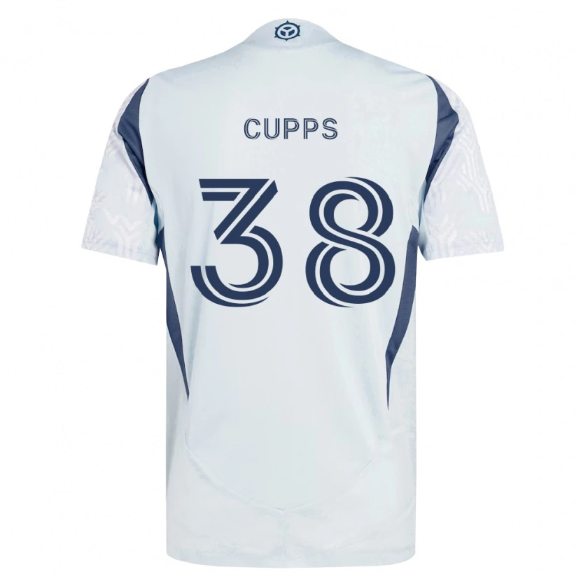 Danxen Hombre Camiseta Christopher Cupps #38 Azul Gris Blanco 2ª Equipación 2026/27 La Camisa