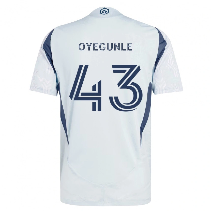 Danxen Hombre Camiseta Olu Oyegunle #43 Azul Gris Blanco 2ª Equipación 2026/27 La Camisa