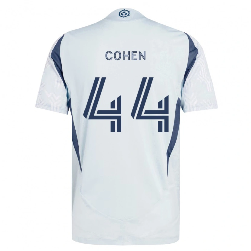 Danxen Hombre Camiseta Josh Cohen #44 Azul Gris Blanco 2ª Equipación 2026/27 La Camisa