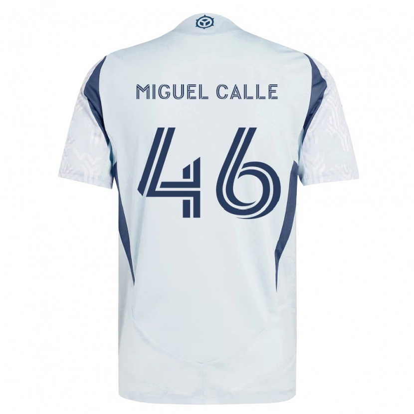Danxen Hombre Camiseta Juan Miguel Calle #46 Azul Gris Blanco 2ª Equipación 2026/27 La Camisa