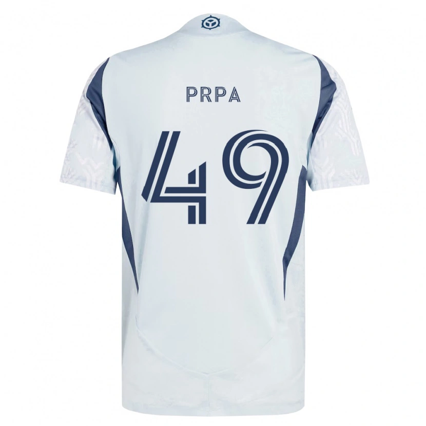 Danxen Hombre Camiseta Luka Prpa #49 Azul Gris Blanco 2ª Equipación 2026/27 La Camisa