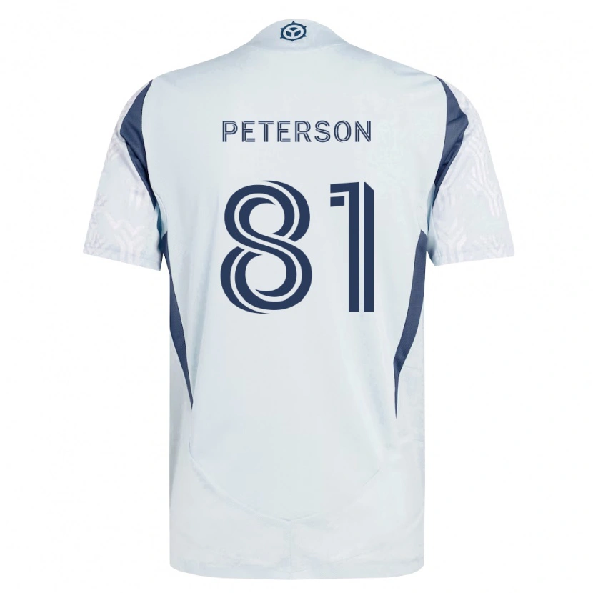 Danxen Hombre Camiseta Lukas Peterson #81 Azul Gris Blanco 2ª Equipación 2026/27 La Camisa