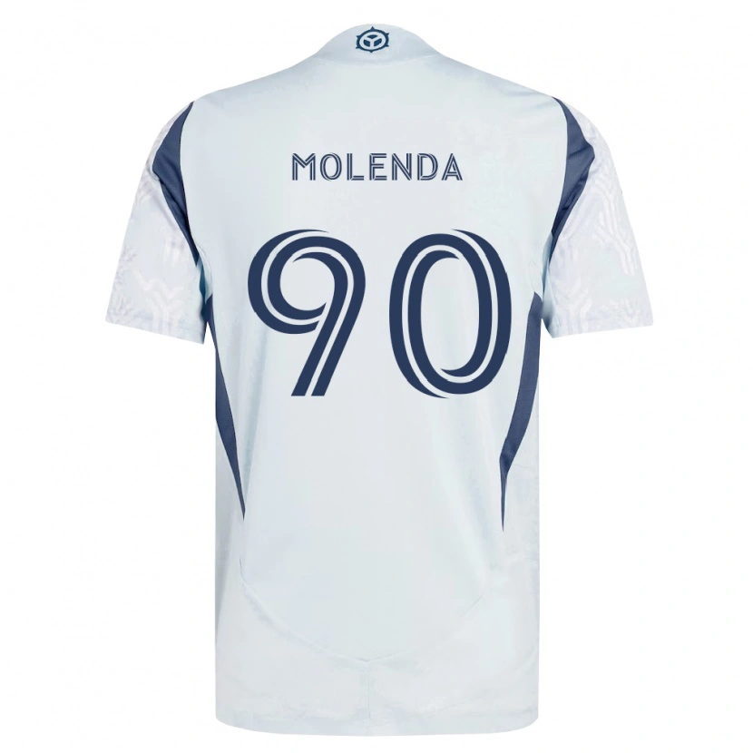 Danxen Hombre Camiseta David Molenda #90 Azul Gris Blanco 2ª Equipación 2026/27 La Camisa