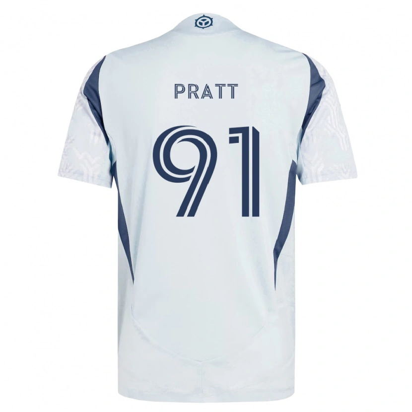 Danxen Hombre Camiseta Owen Pratt #91 Azul Gris Blanco 2ª Equipación 2026/27 La Camisa