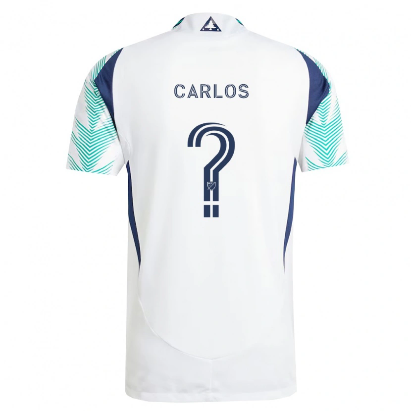 Danxen Hombre Camiseta Cristiano Carlos #0 Blanco Azul Marino Verde Claro 2ª Equipación 2026/27 La Camisa