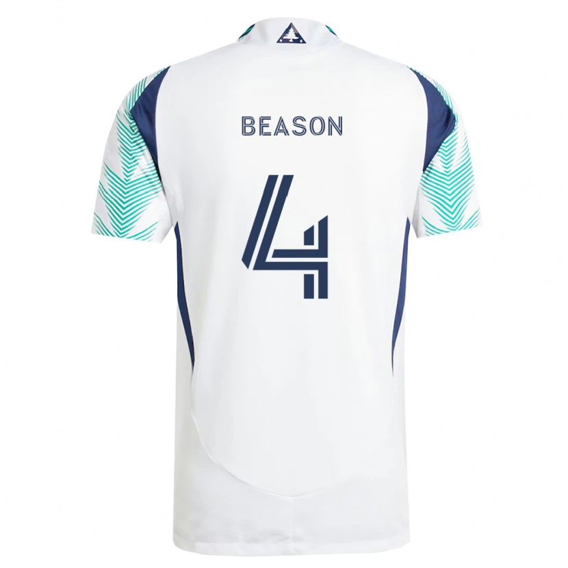 Danxen Hombre Camiseta Tanner Beason #4 Blanco Azul Marino Verde Claro 2ª Equipación 2026/27 La Camisa