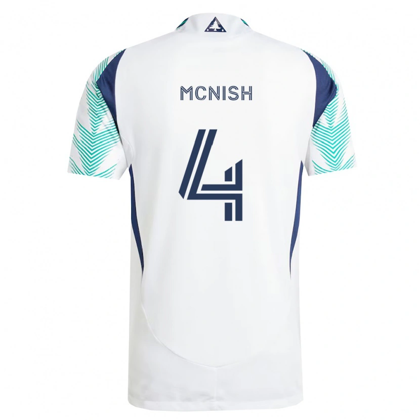Danxen Hombre Camiseta Sheridan Mcnish #4 Blanco Azul Marino Verde Claro 2ª Equipación 2026/27 La Camisa