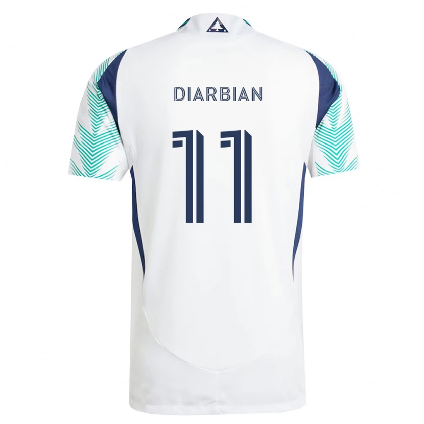 Danxen Hombre Camiseta Gevork Diarbian #11 Blanco Azul Marino Verde Claro 2ª Equipación 2026/27 La Camisa