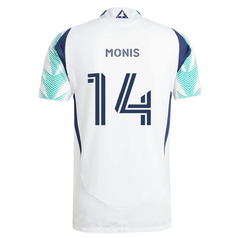 Danxen Hombre Camiseta Alex Monis #14 Blanco Azul Marino Verde Claro 2ª Equipación 2026/27 La Camisa