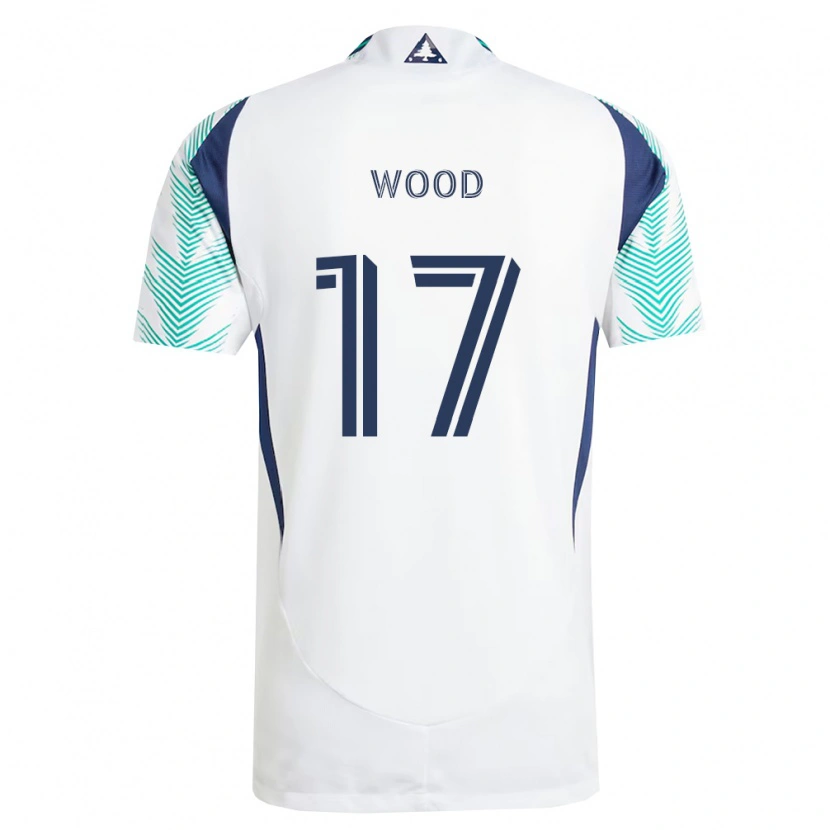 Danxen Hombre Camiseta Bobby Wood #17 Blanco Azul Marino Verde Claro 2ª Equipación 2026/27 La Camisa