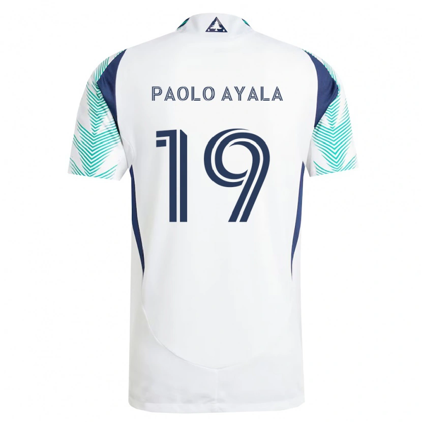 Danxen Hombre Camiseta Paolo Ayala #19 Blanco Azul Marino Verde Claro 2ª Equipación 2026/27 La Camisa
