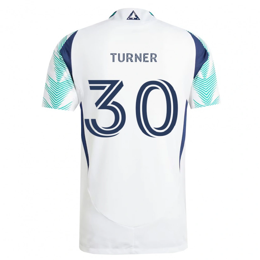 Danxen Hombre Camiseta Matt Turner #30 Blanco Azul Marino Verde Claro 2ª Equipación 2026/27 La Camisa