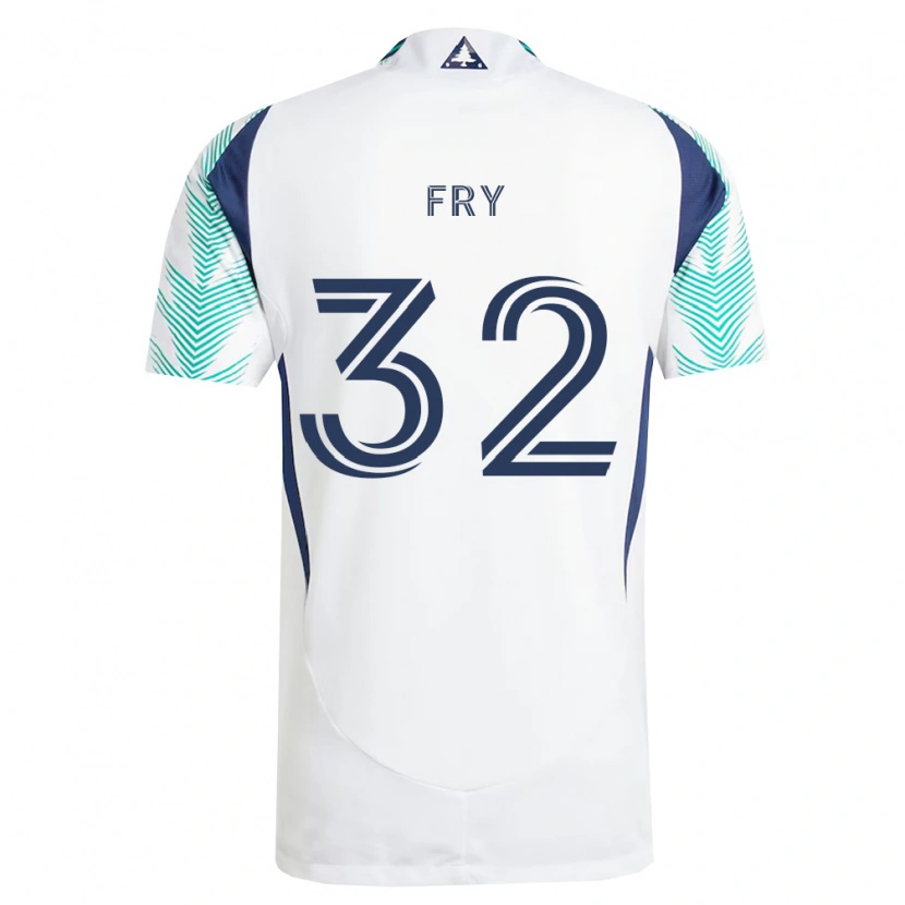 Danxen Hombre Camiseta Malcolm Fry #32 Blanco Azul Marino Verde Claro 2ª Equipación 2026/27 La Camisa