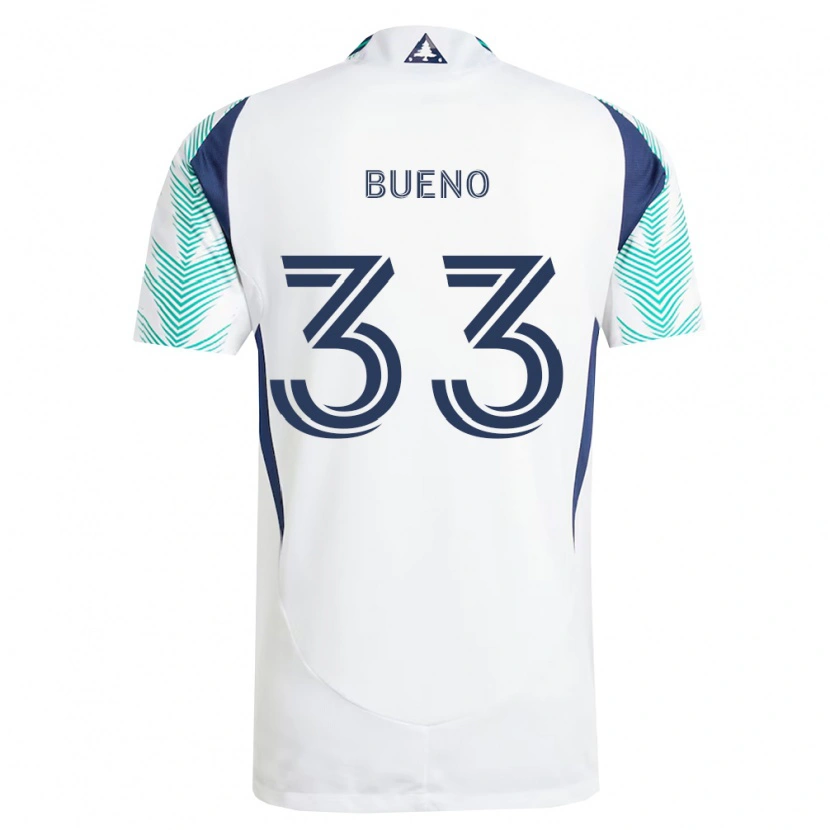 Danxen Hombre Camiseta Brandonn Bueno #33 Blanco Azul Marino Verde Claro 2ª Equipación 2026/27 La Camisa