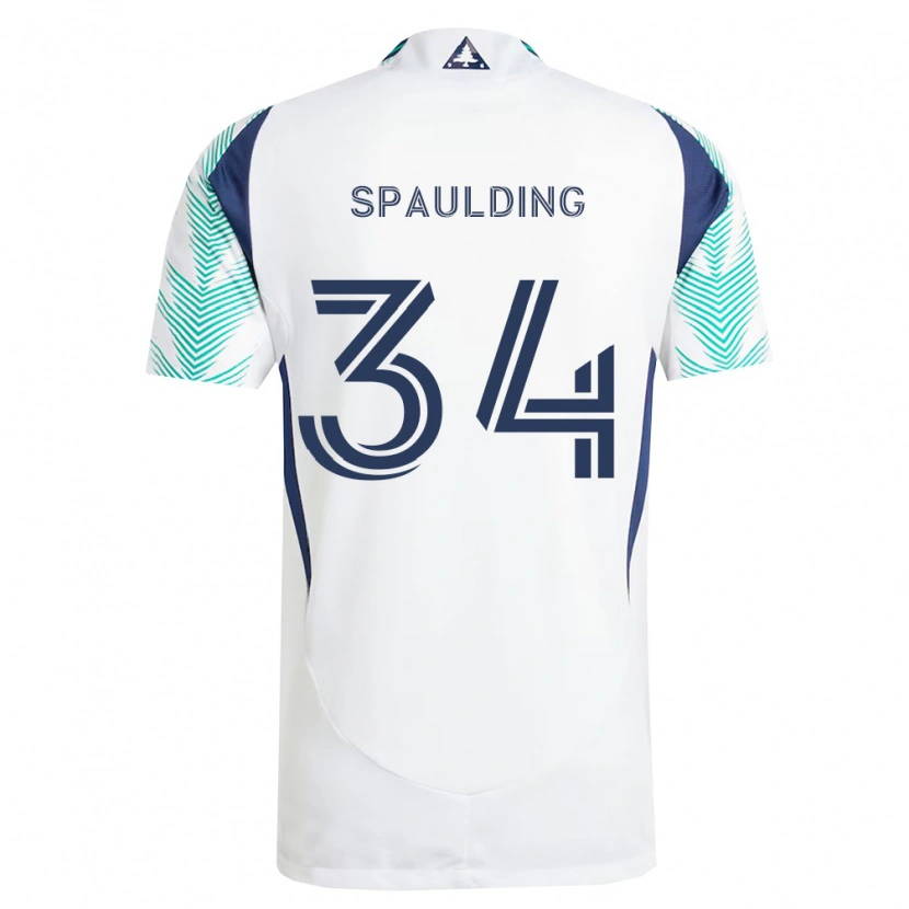 Danxen Hombre Camiseta Ryan Spaulding #34 Blanco Azul Marino Verde Claro 2ª Equipación 2026/27 La Camisa