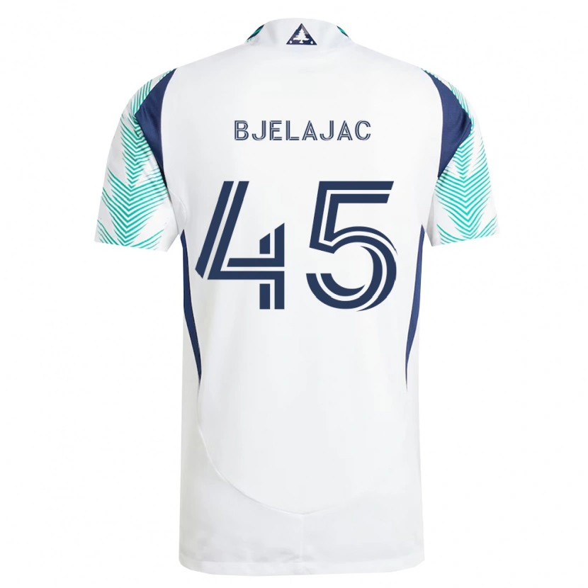 Danxen Hombre Camiseta Andrej Bjelajac #45 Blanco Azul Marino Verde Claro 2ª Equipación 2026/27 La Camisa