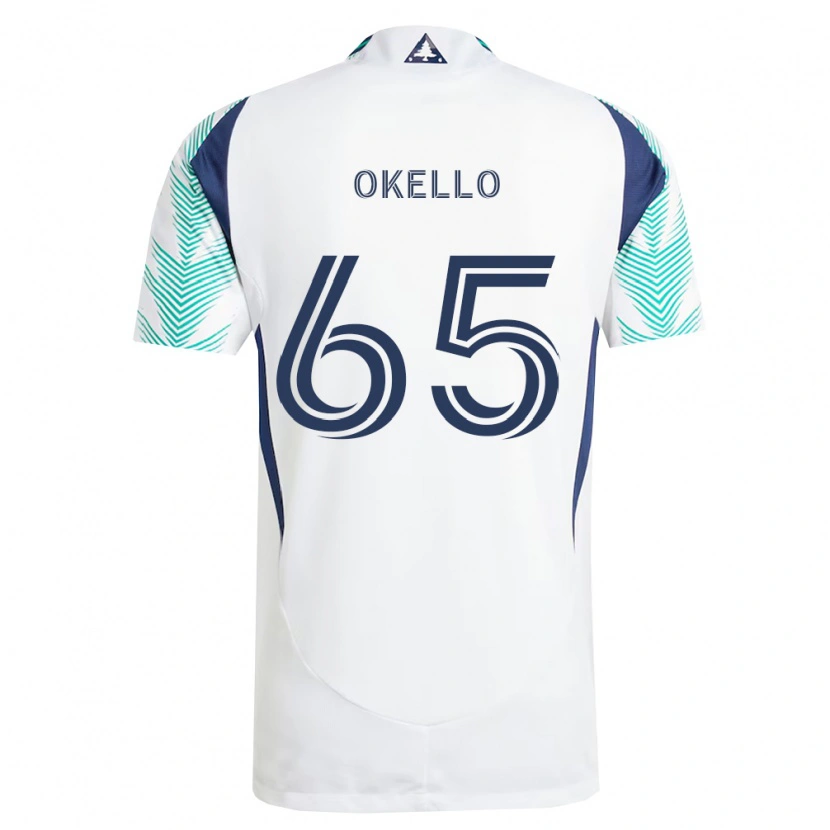 Danxen Hombre Camiseta Noble Okello #65 Blanco Azul Marino Verde Claro 2ª Equipación 2026/27 La Camisa