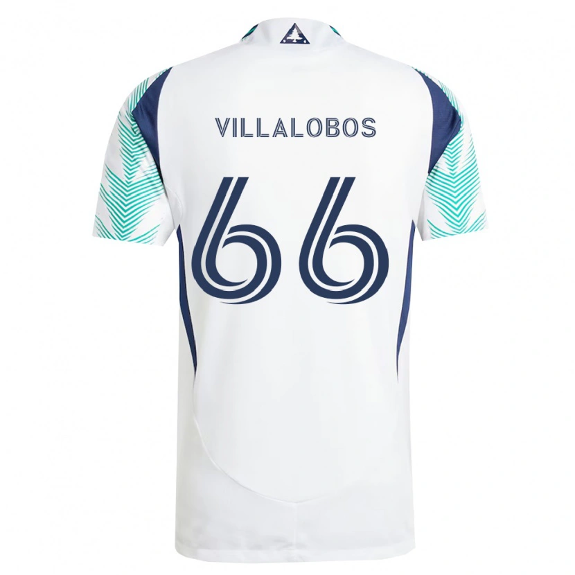 Danxen Hombre Camiseta Ivan Villalobos #66 Blanco Azul Marino Verde Claro 2ª Equipación 2026/27 La Camisa