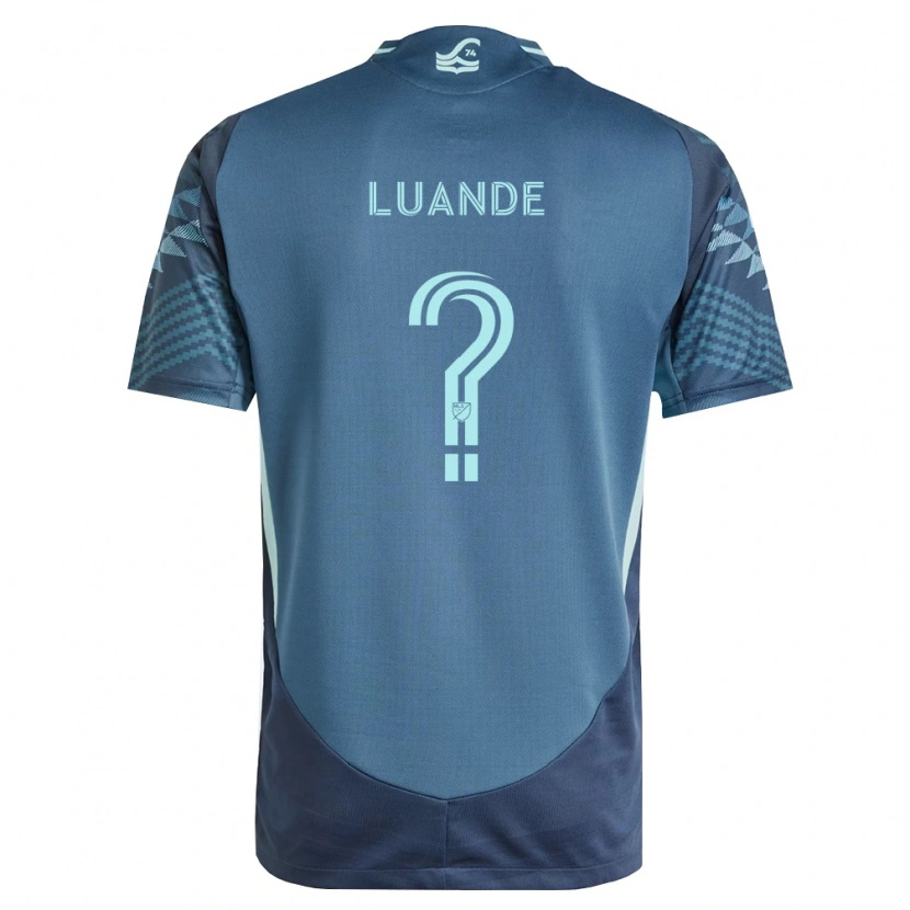Danxen Hombre Camiseta Michael Luande #0 Azul Marino Verde 2ª Equipación 2026/27 La Camisa