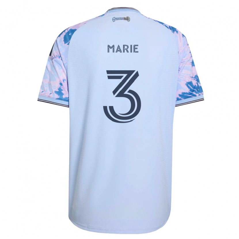 Danxen Hombre Camiseta Paul Marie #3 Azul Real Blanco Negro 2ª Equipación 2026/27 La Camisa