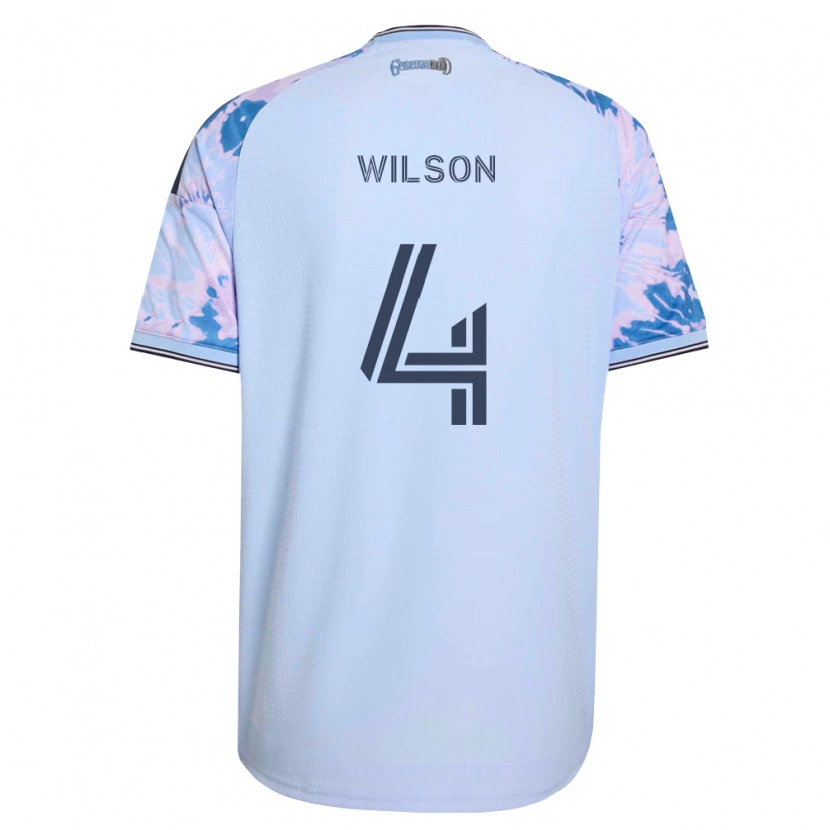 Danxen Hombre Camiseta Bruno Wilson #4 Azul Real Blanco Negro 2ª Equipación 2026/27 La Camisa