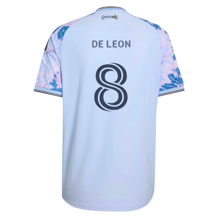 Danxen Hombre Camiseta Brandon De Leon #8 Azul Real Blanco Negro 2ª Equipación 2026/27 La Camisa