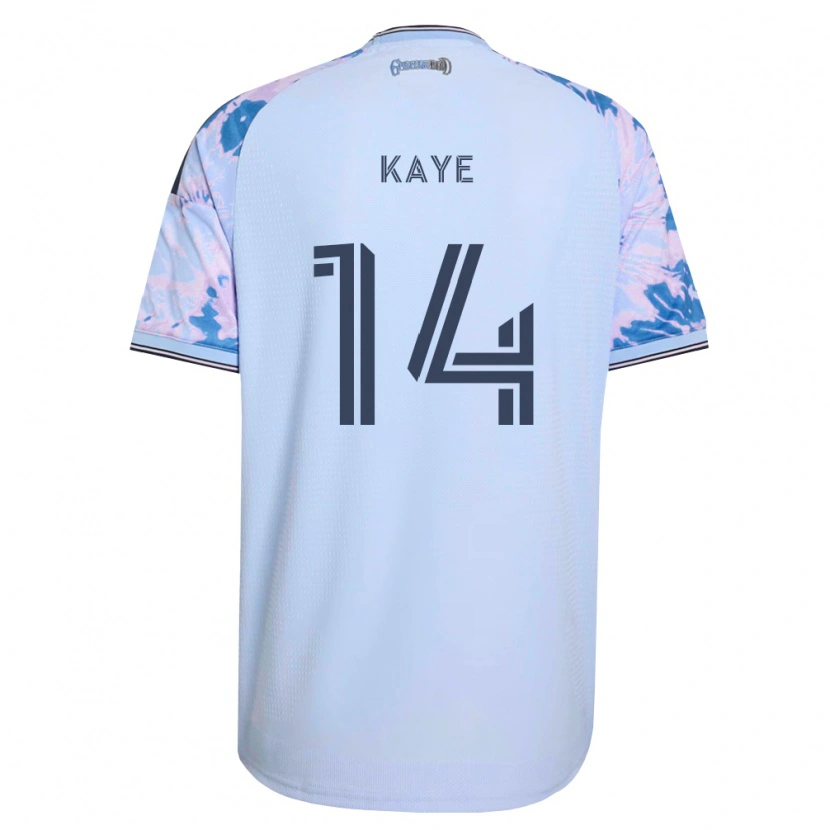 Danxen Hombre Camiseta Mark-Anthony Kaye #14 Azul Real Blanco Negro 2ª Equipación 2026/27 La Camisa