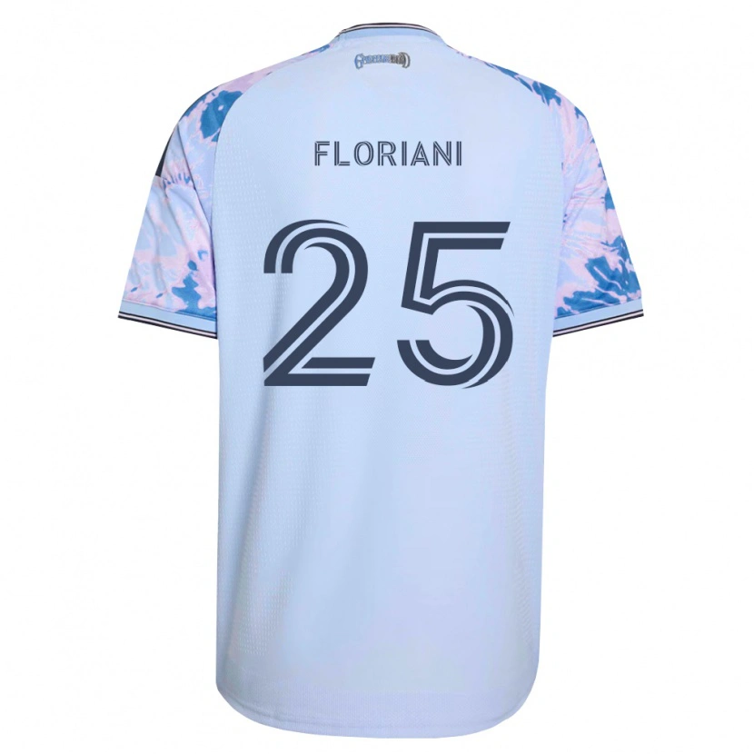 Danxen Hombre Camiseta Max Floriani #25 Azul Real Blanco Negro 2ª Equipación 2026/27 La Camisa