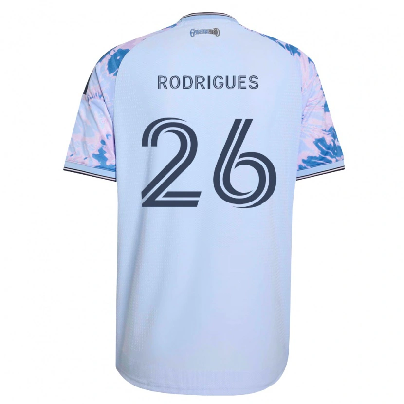 Danxen Hombre Camiseta Rodrigues #26 Azul Real Blanco Negro 2ª Equipación 2026/27 La Camisa