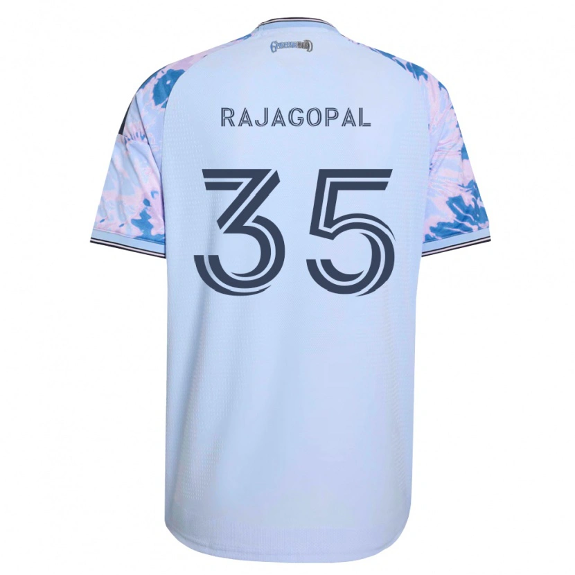 Danxen Hombre Camiseta Rohan Rajagopal #35 Azul Real Blanco Negro 2ª Equipación 2026/27 La Camisa