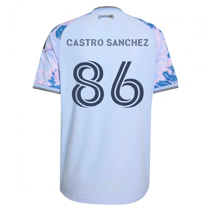 Danxen Hombre Camiseta Andy Castro Sanchez #86 Azul Real Blanco Negro 2ª Equipación 2026/27 La Camisa
