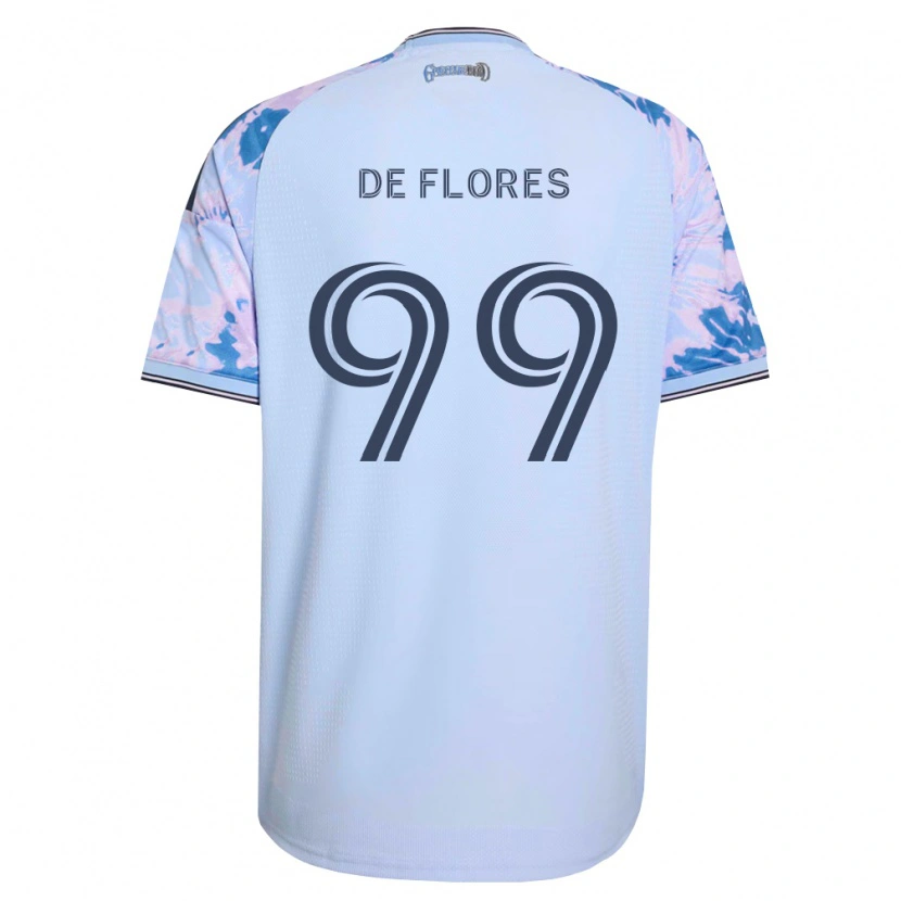 Danxen Hombre Camiseta Shane De Flores #99 Azul Real Blanco Negro 2ª Equipación 2026/27 La Camisa
