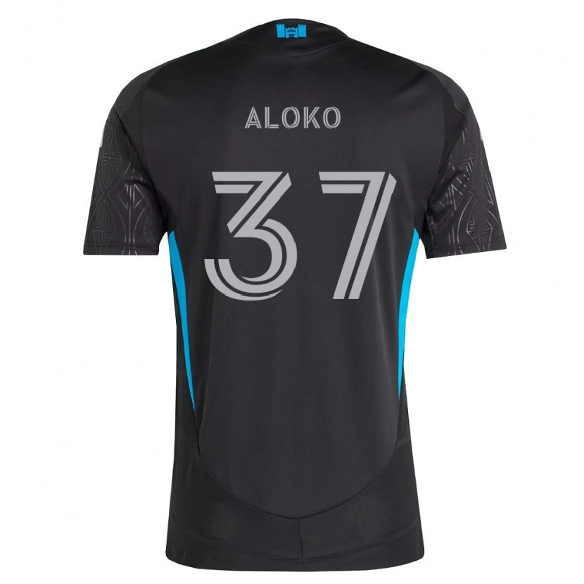 Danxen Hombre Camiseta Rodolfo Aloko #37 Negro Blanco Azul Cielo 2ª Equipación 2026/27 La Camisa