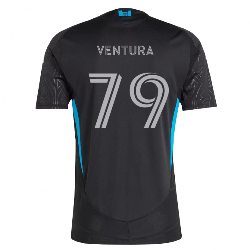 Danxen Hombre Camiseta Sebastian Ventura #79 Negro Blanco Azul Cielo 2ª Equipación 2026/27 La Camisa