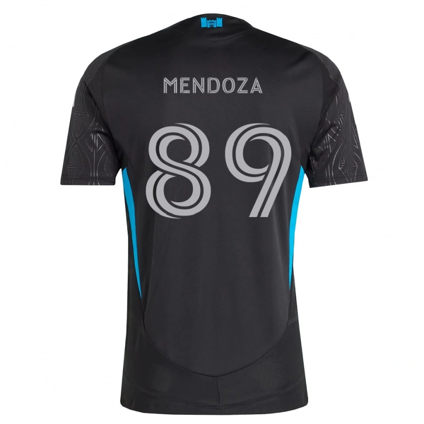 Danxen Hombre Camiseta Adrián Mendoza #89 Negro Blanco Azul Cielo 2ª Equipación 2026/27 La Camisa