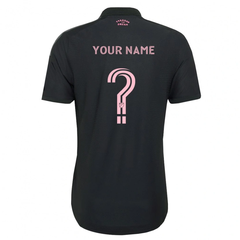 Danxen Hombre Camiseta Su Nombre #0 Rosa Negro Blanco 2ª Equipación 2026/27 La Camisa